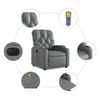 vidaXL Electric Massage Recliner Chair Gray Faux leather, metal, plywood