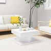 vidaXL Coffee Table White Engineered wood 22.4 x 22.4 x 11.8 in