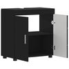 vidaXL Bathroom Cabinet Set TULUM Black 23.62 x 13.39 x 24.80 in