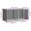 vidaXL Chicken Cage Anthracite Galvanized steel 80 x 39 x 35.4 in