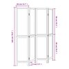vidaXL Room Divider 4 Panels White Solid Wood Paulownia
