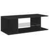 vidaXL TV Cabinet Black Engineered wood Medium TV Cabinet Rectangular