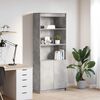 vidaXL Highboard Concrete grey Engineered wood Tall Highboard