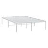 vidaXL Bed Frame White Powder-Coated Steel Small Double Bed Frame