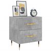 vidaXL Bedside Cabinet Set of 2 Concrete grey Engineered wood, iron
