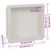 vidaXL Shower Niche Matt White 16.1"x14.2"x3.9"