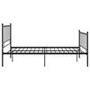 vidaXL Bed Frame Black Powder-coated metal Full Durable Bed Frame