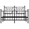 vidaXL Bed Frame Black Powder-coated steel Full size Bed Frame