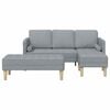 vidaXL Sofa Set with Cushion 2 pcs Light Grey Polyester
