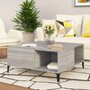 vidaXL Coffee Table Grey Sonoma Engineered Wood, Metal 31.5 in