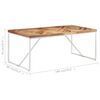 vidaXL Dining Table Natural wood finish, White legs