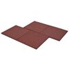 vidaXL Fall Protection Tiles 24 pcs Rubber 19.7x19.7x1.2" Red (4x91786)