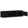 vidaXL TV Cabinet Black Oak 140x40x36 cm Engineered Wood