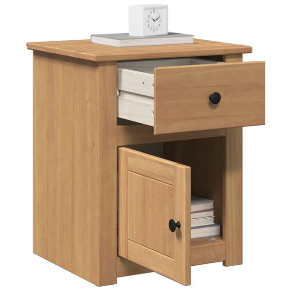 vidaXL Bedside Cabinet Honey wax Solid pine wood with engineered wood