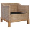vidaXL Sofa Set Natural Natural rattan Medium Washable Covers Sofa Set