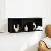 vidaXL Wall Cabinet Black Engineered wood Medium Wall Cabinet