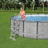 Bestway Swimming Pool Grey PVC Large Foldable Swimming Pool Round