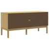 vidaXL TV Cabinet Wax Brown Solid Pine Wood, Engineered Wood