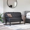 vidaXL Chesterfield Bench Black 119.5 x 64.5 x 75 cm Faux Leather