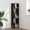 vidaXL Bookcase Black oak 45 x 23.5 x 162.5 cm Engineered wood