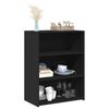vidaXL Sideboard Black Engineered wood Black Sideboard Rectangular