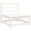 vidaXL Wooden Middle Sofa White Solid pinewood Compact Modular