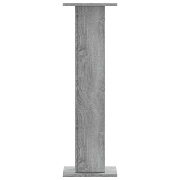 vidaXL Speaker Stands 2 pcs Grey Sonoma 11.8x11.8x37.4" Engineered Wood
