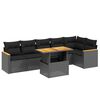 vidaXL Garden Sofa Set Black