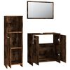 vidaXL Bathroom Furniture Set Smoked oak Engineered wood Medium
