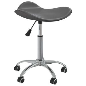 vidaXL Office Chair Grey Faux leather, chromed steel Medium