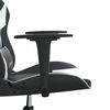 vidaXL Gaming Chair Black and White Faux Leather