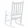 vidaXL Rocking Chair Set of 2 White Solid Poplar wood Small Durable