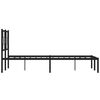 vidaXL Bed Frame Black Powder-Coated Steel Double Bed Frame