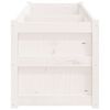 vidaXL Garden Planter White Solid Pine Wood 70.9x19.7x19.7 in