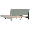 vidaXL Bed Frame with LED without Mattress Light Gray 59.8"x79.9" Velvet