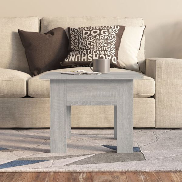 vidaXL Coffee Table Gray Sonoma Engineered wood Standard Modern