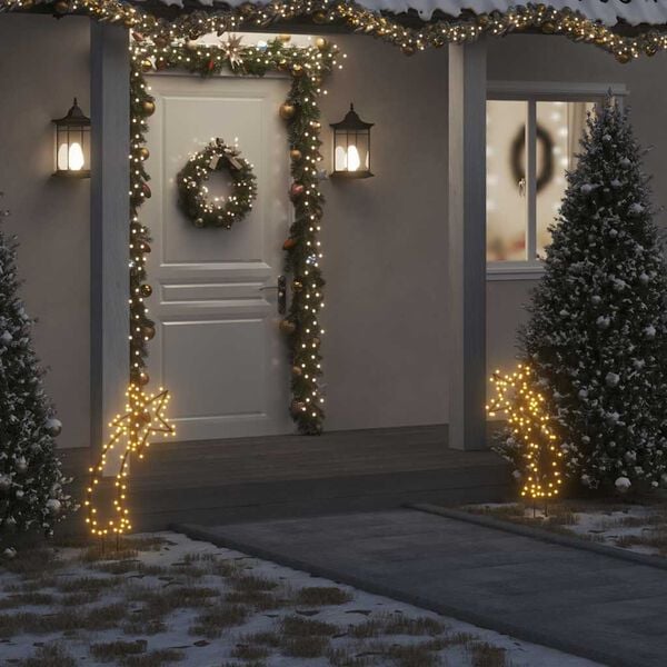 vidaXL Christmas Light Decoration Warm white Iron, LED Medium