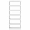 vidaXL Book Cabinet White 31.50 x 11.81 x 77.95 in Engineered Wood