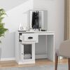 vidaXL Dressing Table White Engineered wood, Acrylic Medium