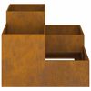 vidaXL Garden Planter Rusty 100 x 100 x 60 cm Weathering steel