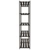 vidaXL 5-Tier Storage Rack Black 66.9x15.0x66.9" Solid Wood Pine