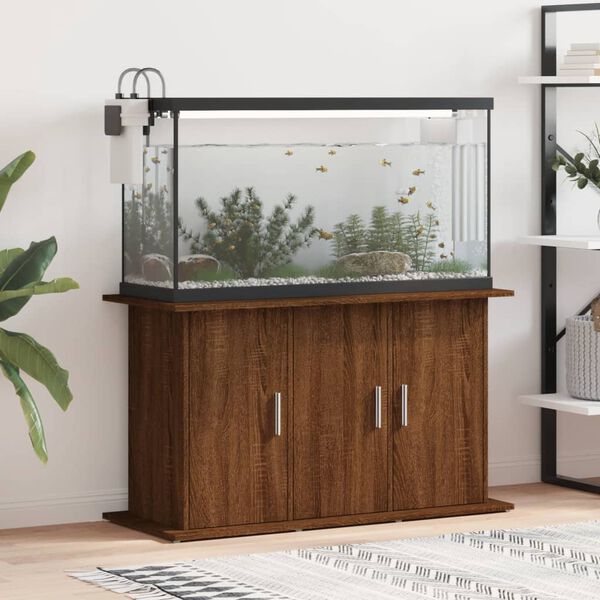 vidaXL Aquarium Stand Brown Oak Engineered Wood Large Aquarium Stand