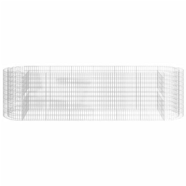 vidaXL Gabion Raised Bed Silver Galvanized iron Extra Large Durable