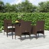 vidaXL Garden Dining Set Brown and Black