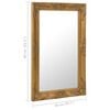 vidaXL Wall Mirror Gold Wood, glass, engineered wood 19.7 x 31.5 in