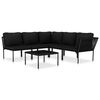 vidaXL Garden Lounge Set Black and Anthracite