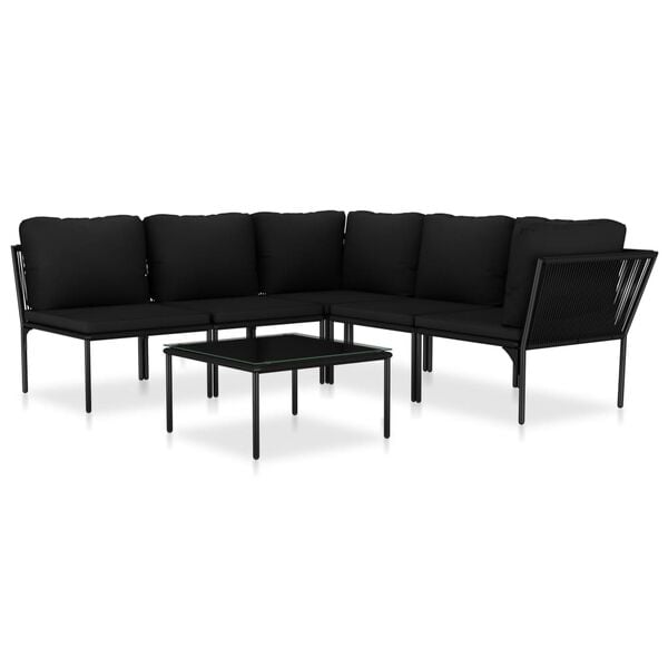vidaXL Garden Lounge Set Black and Anthracite