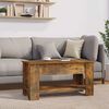 vidaXL Coffee Table Smoked Oak Engineered Wood Medium