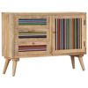 vidaXL Sideboard Natural Mango Wood Solid Mango Wood and Engineered Wood