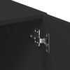 vidaXL Storage Cabinet Black Engineered Wood Tall Storage Cabinet